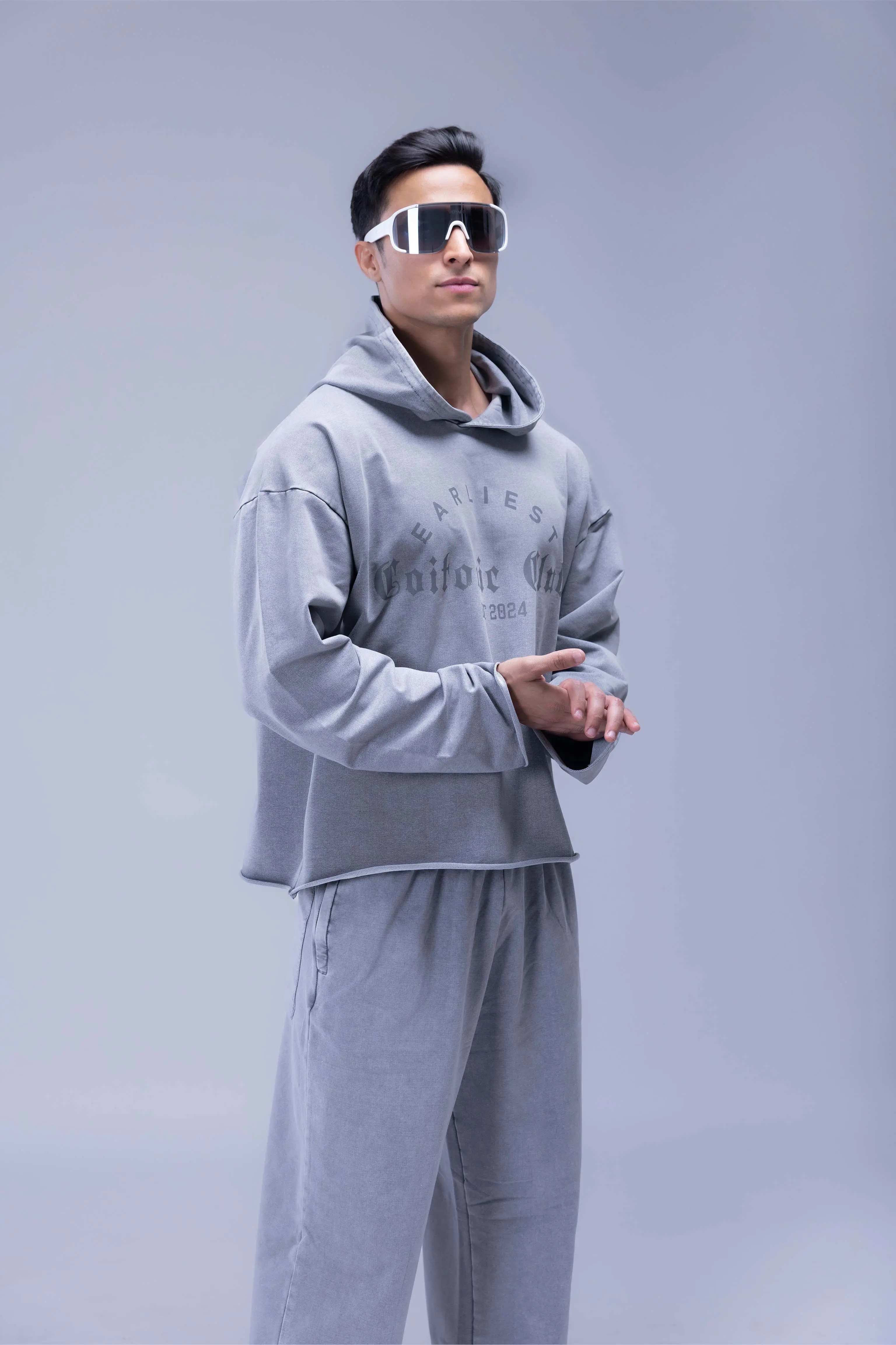 Faded Acid Wash Boxy Fit Hoodie - Image 18