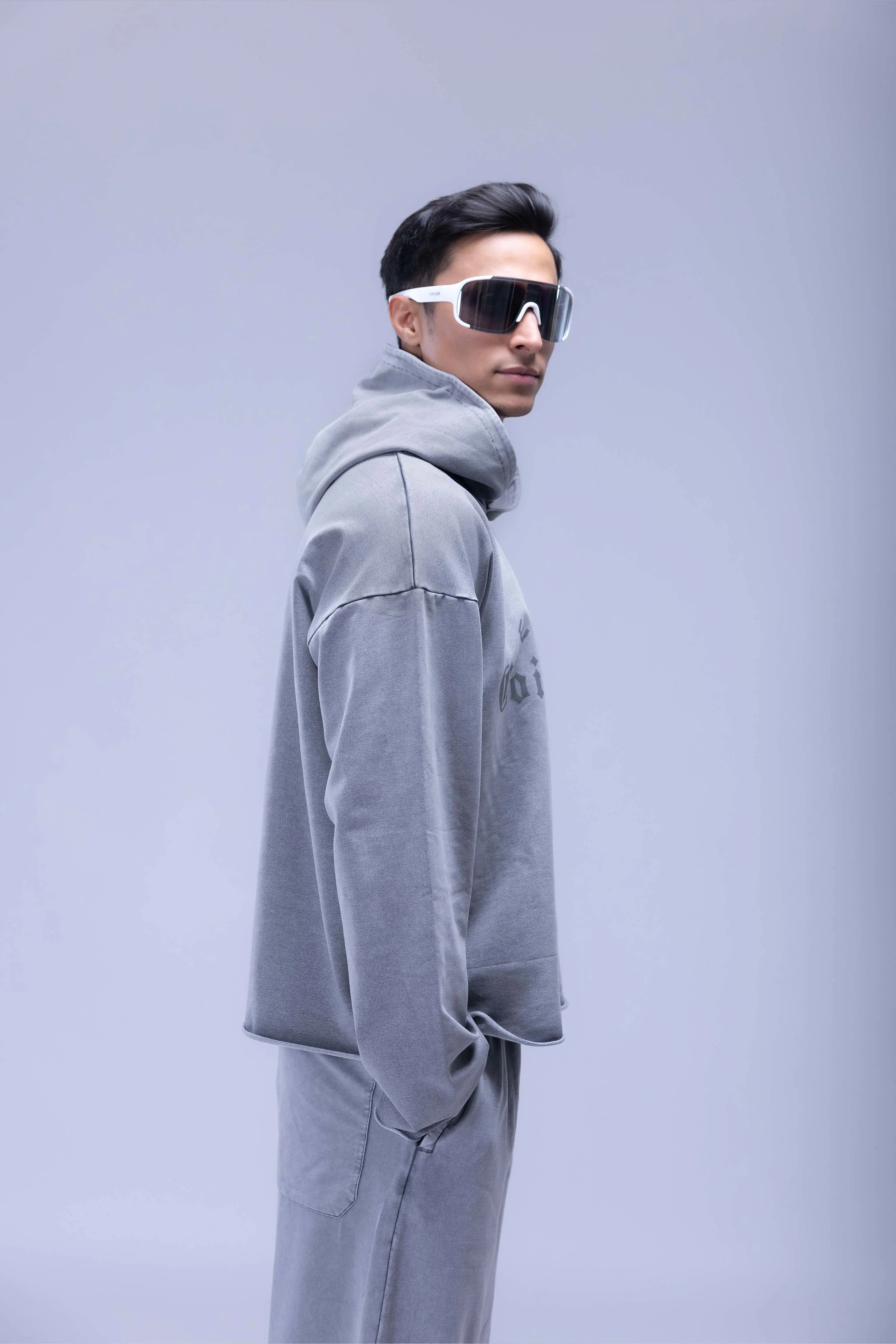 Faded Acid Wash Boxy Fit Hoodie - Image 20