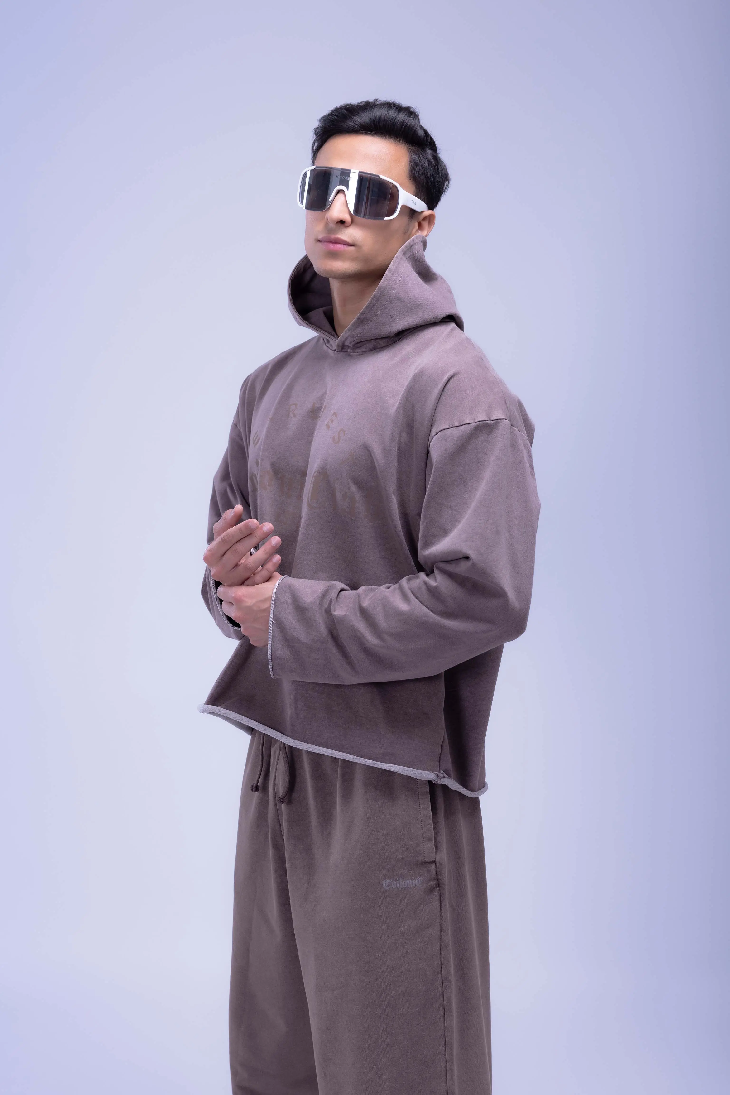 Faded Acid Wash Boxy Fit Hoodie - Image 3