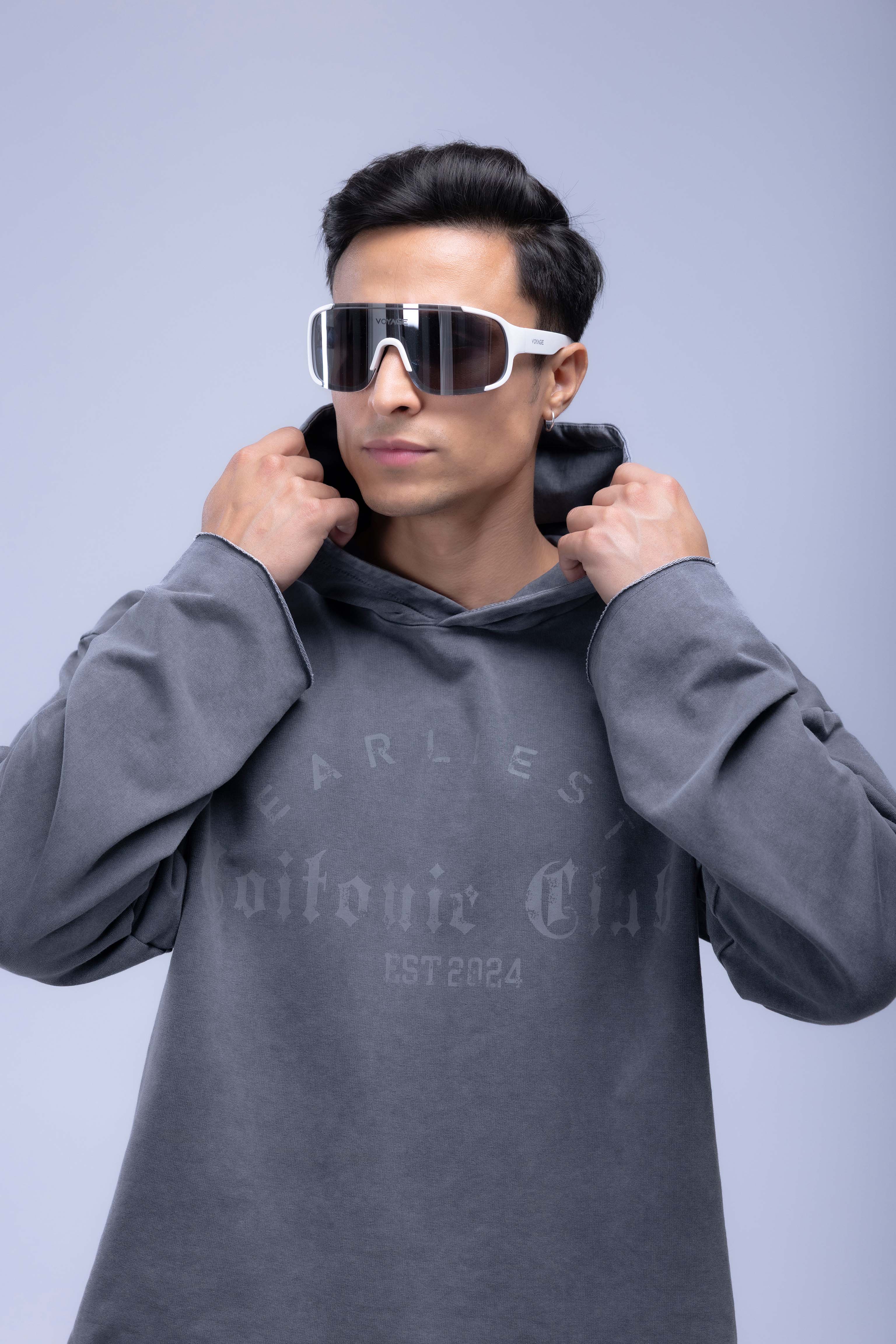 Faded Acid Wash Boxy Fit Hoodie - Image 6