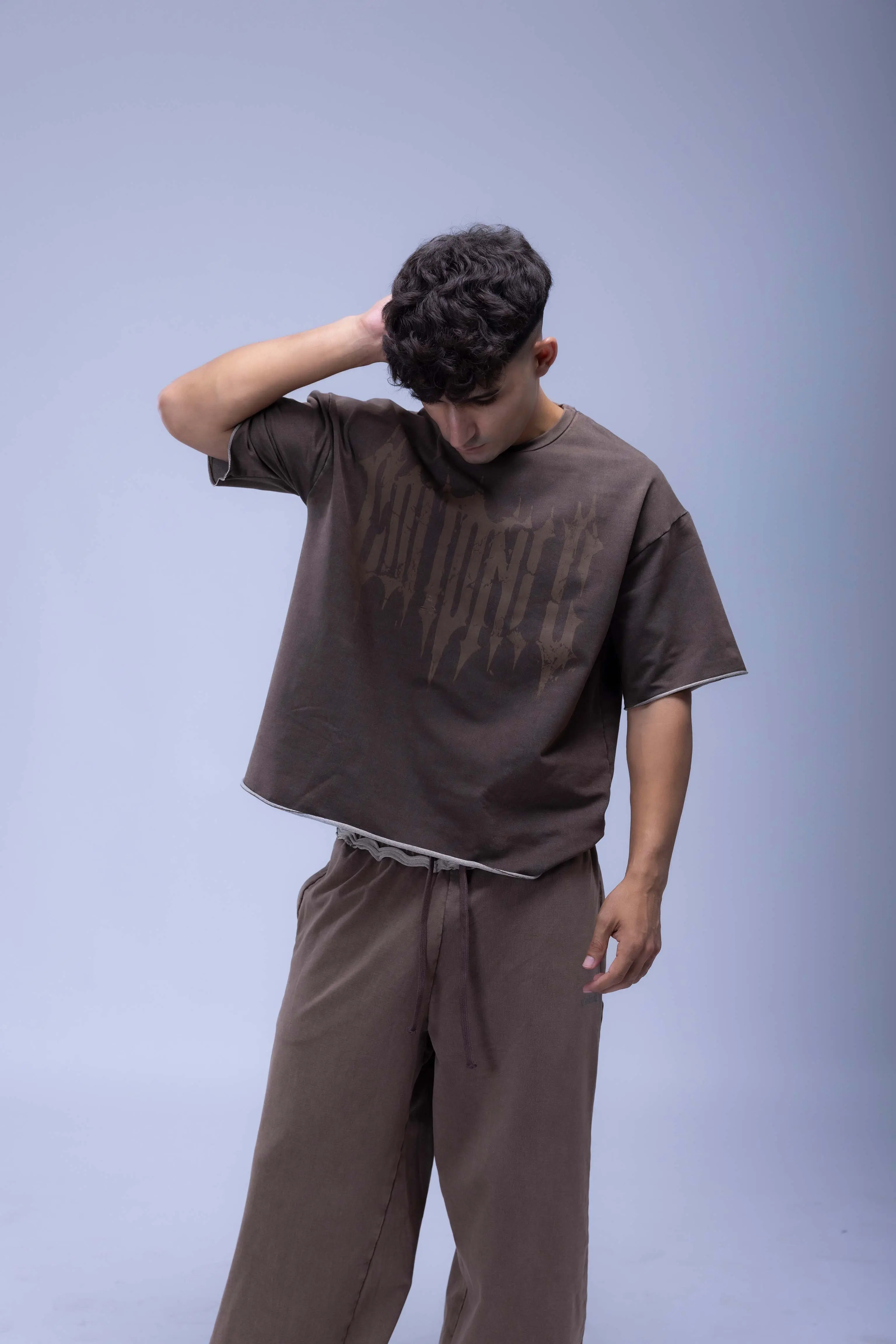 Faded Acid Wash Boxy Fit T- Shirt - Image 12