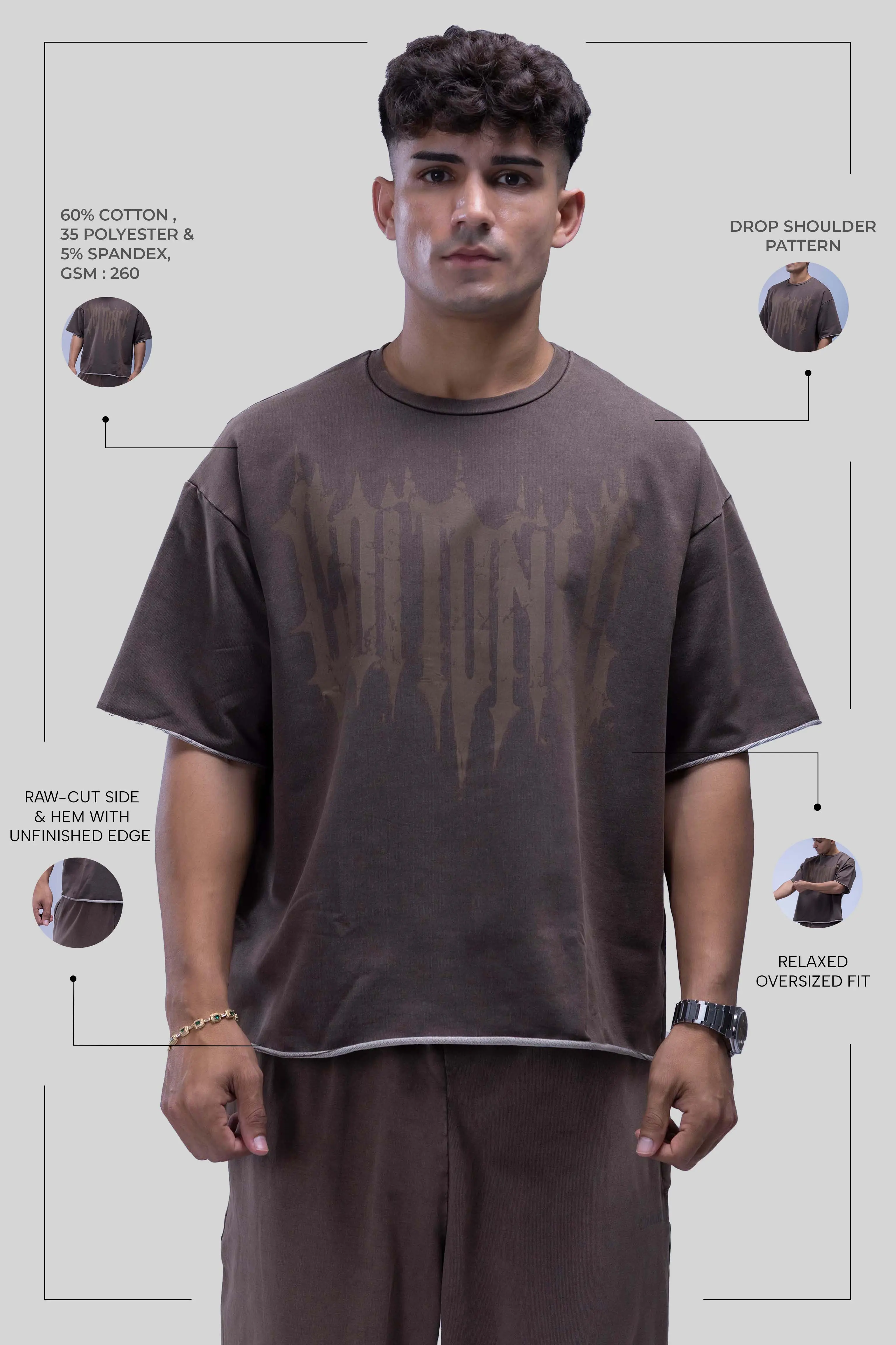 Faded Acid Wash Boxy Fit T- Shirt - Image 15