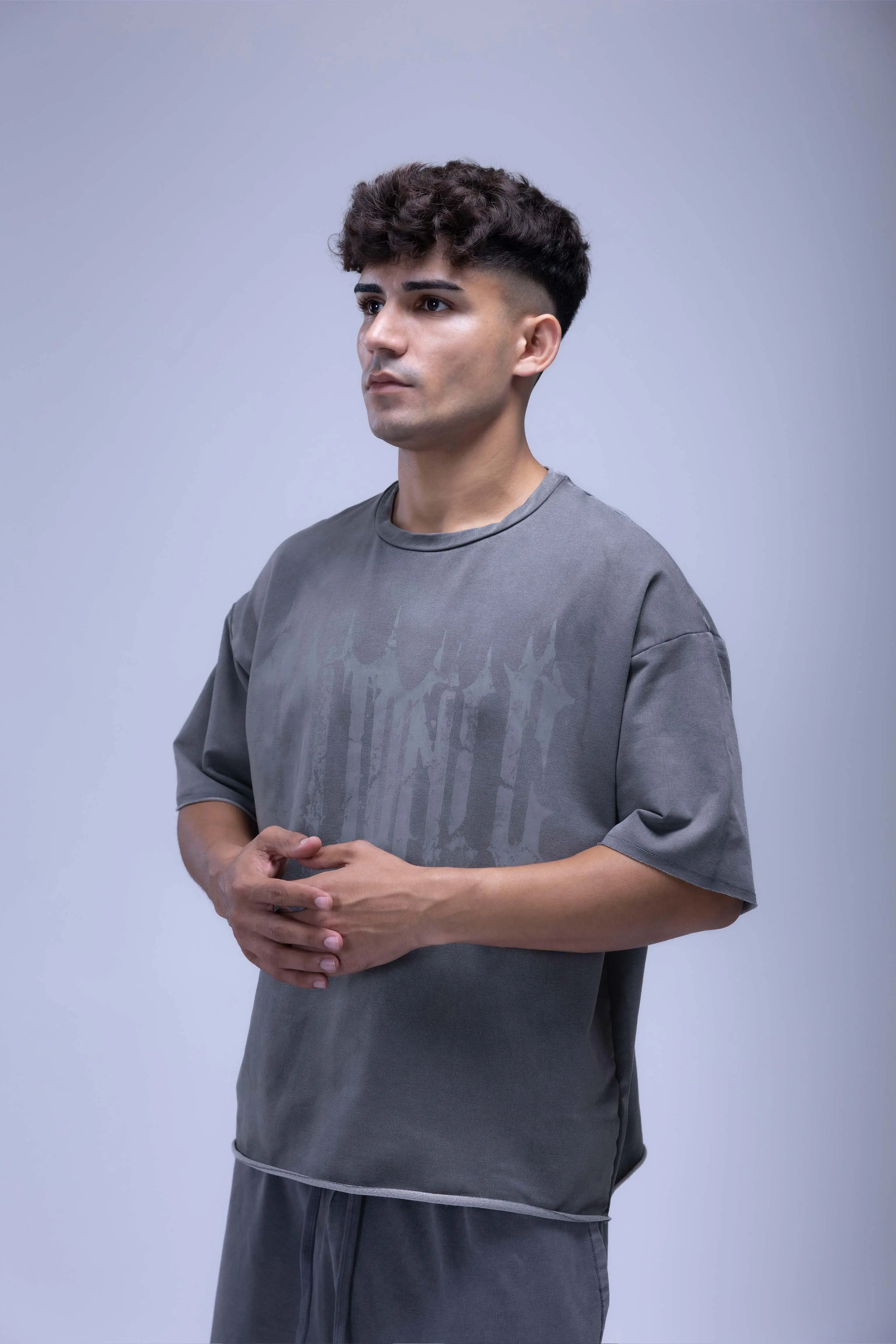 Faded Acid Wash Boxy Fit T- Shirt - Image 16