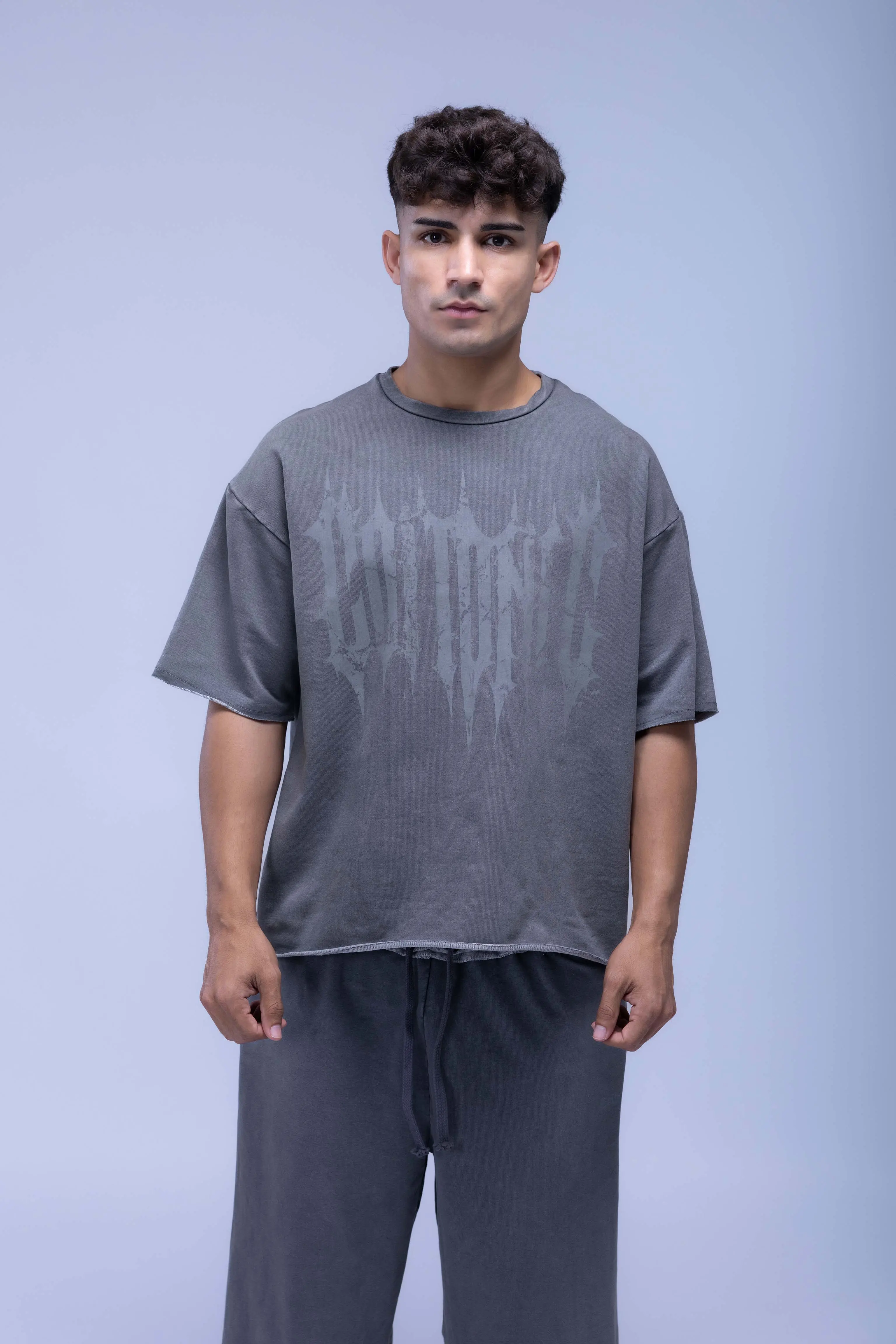 Faded Acid Wash Boxy Fit T- Shirt - Image 17