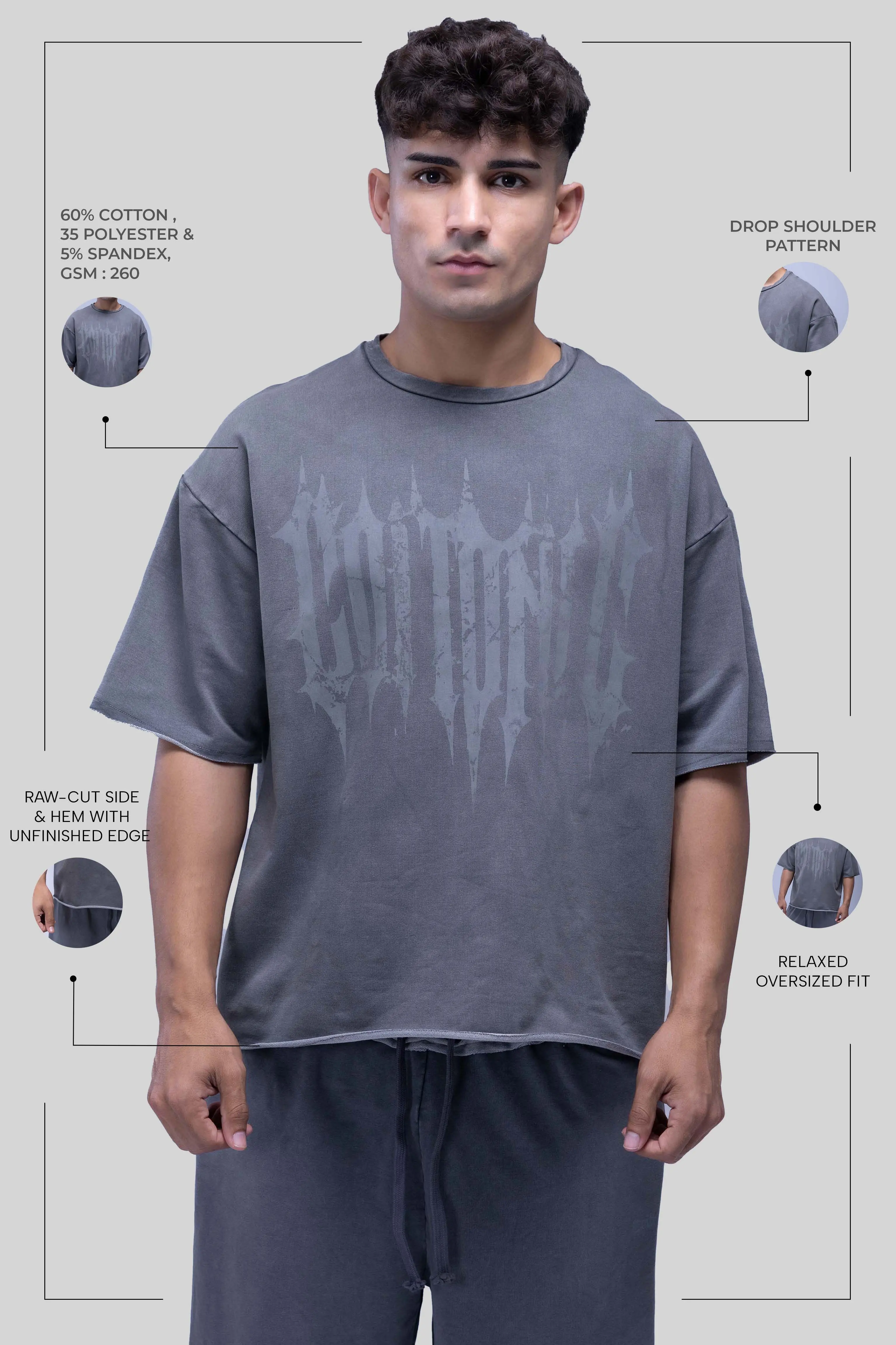 Faded Acid Wash Boxy Fit T- Shirt - Image 21