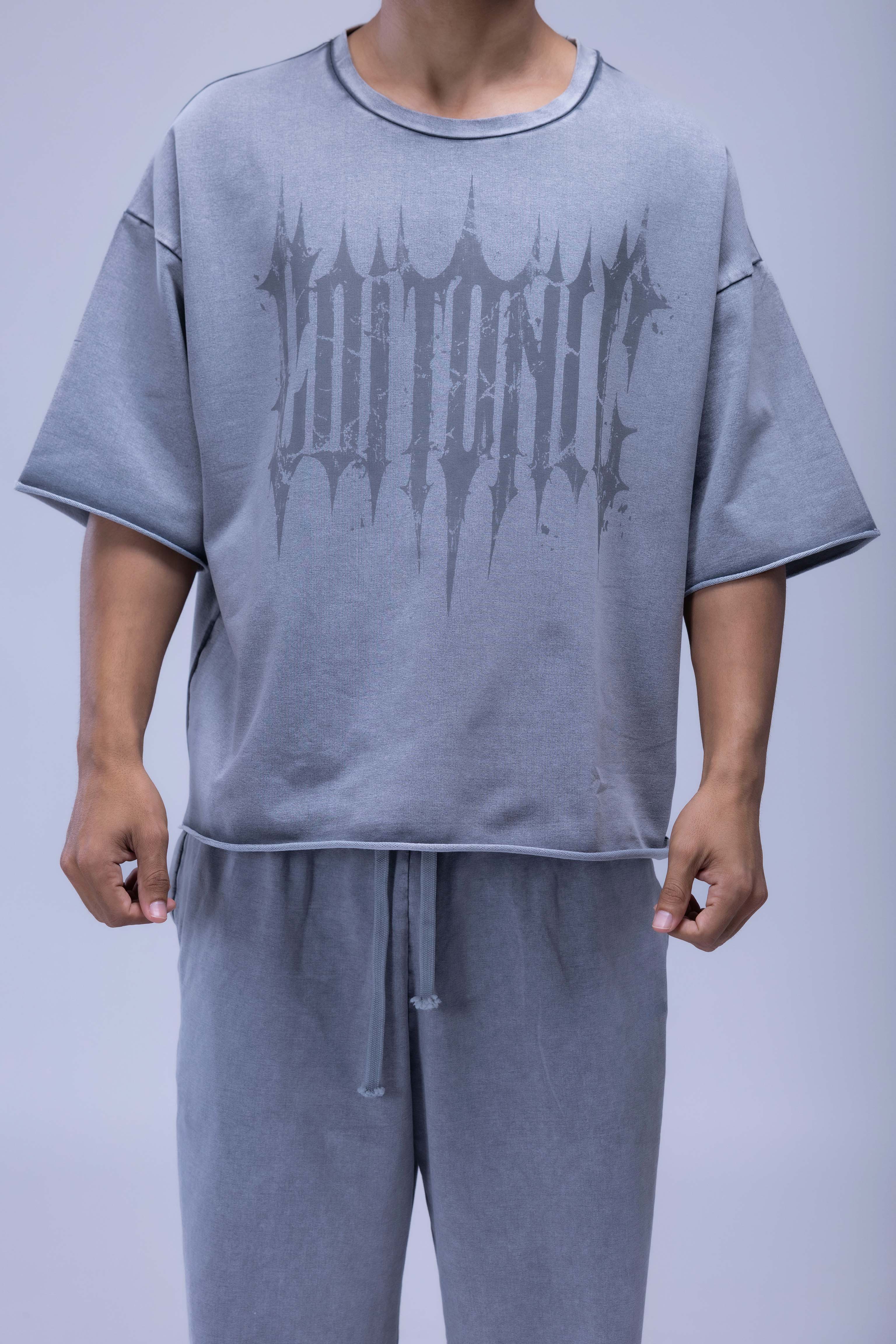 Faded Acid Wash Boxy Fit T- Shirt - Image 4