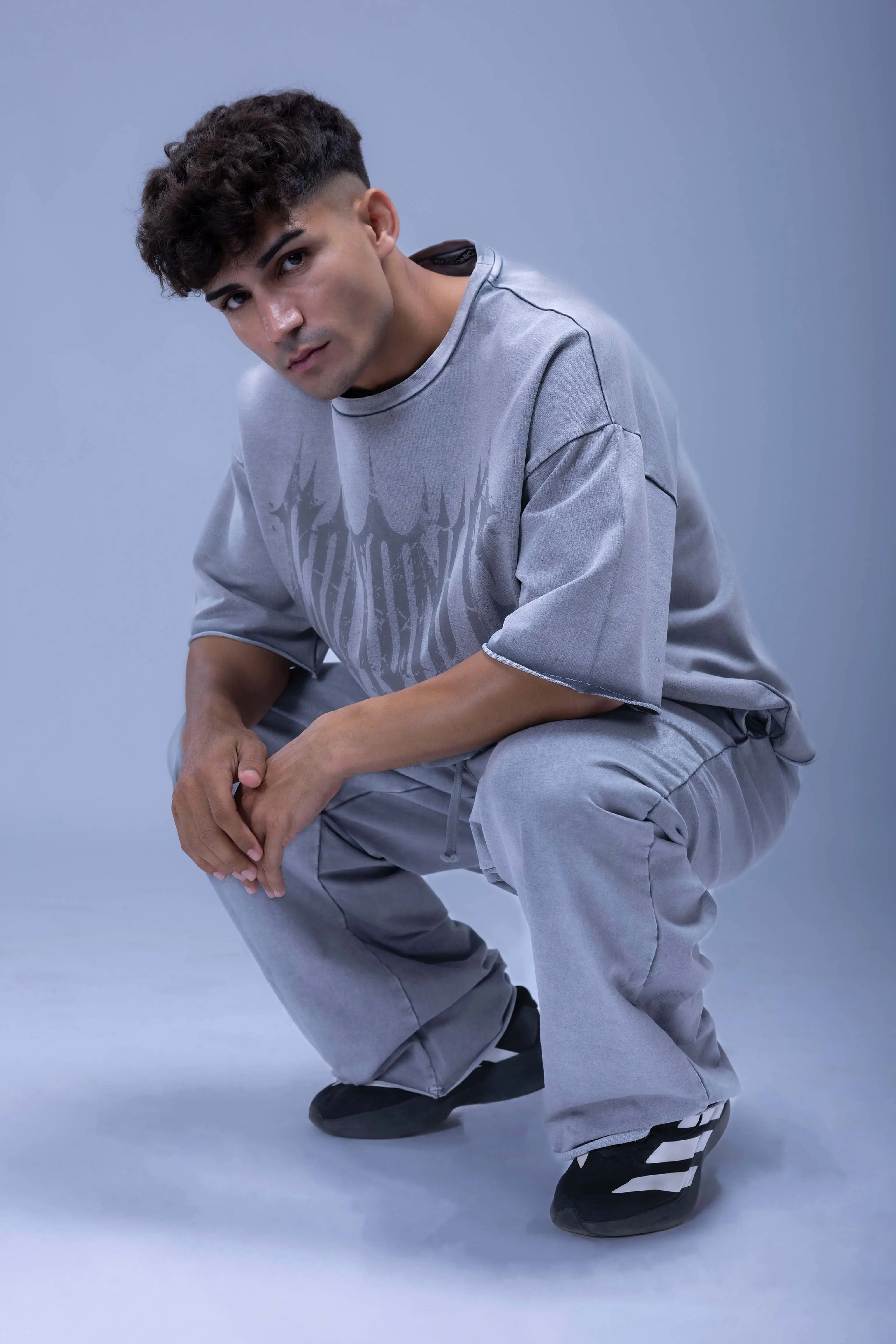 Faded Acid Wash Boxy Fit T- Shirt - Image 6